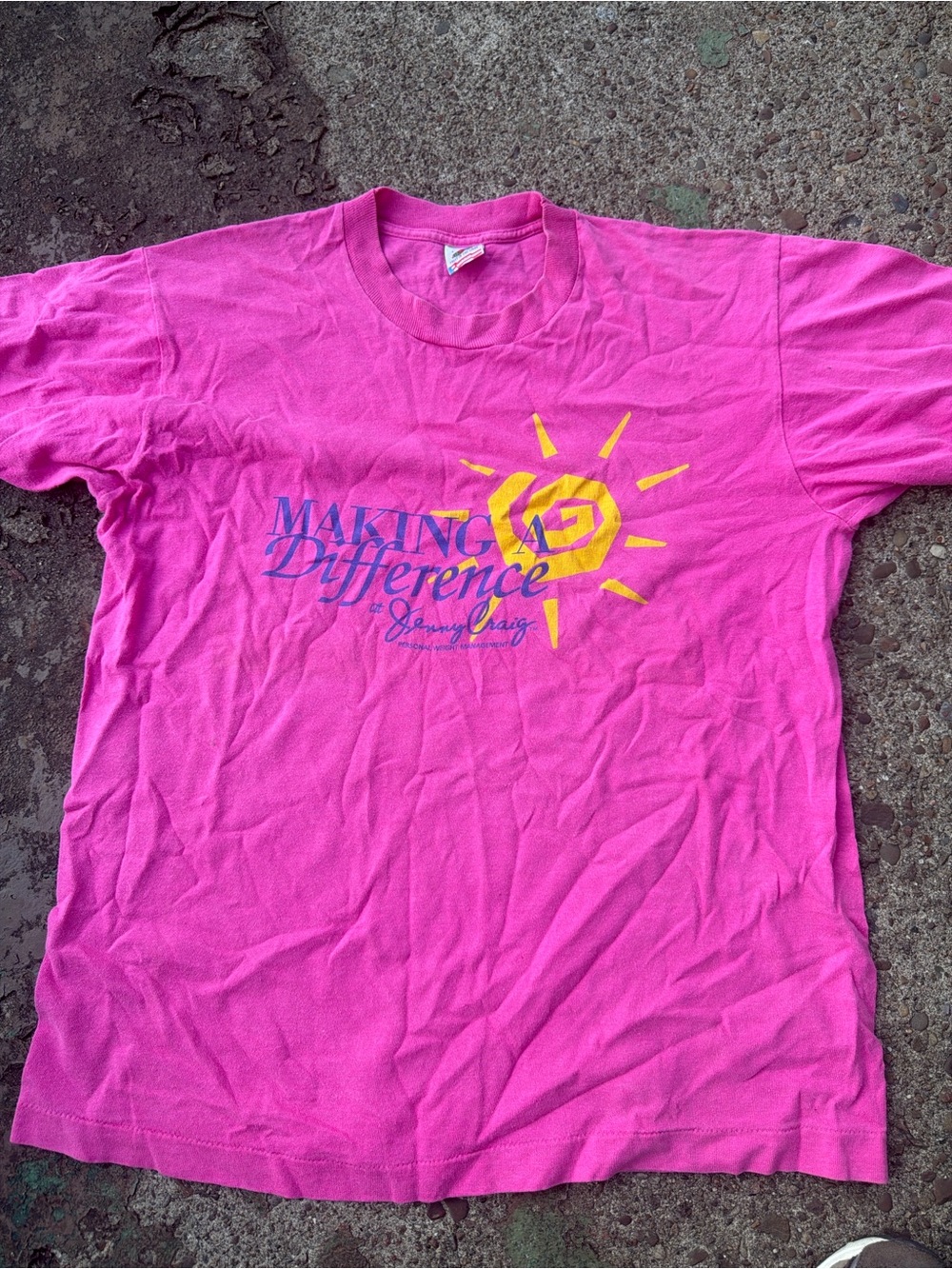 Jenny Craig
Vintage Pink 'Making a Difference' Graphic Tee